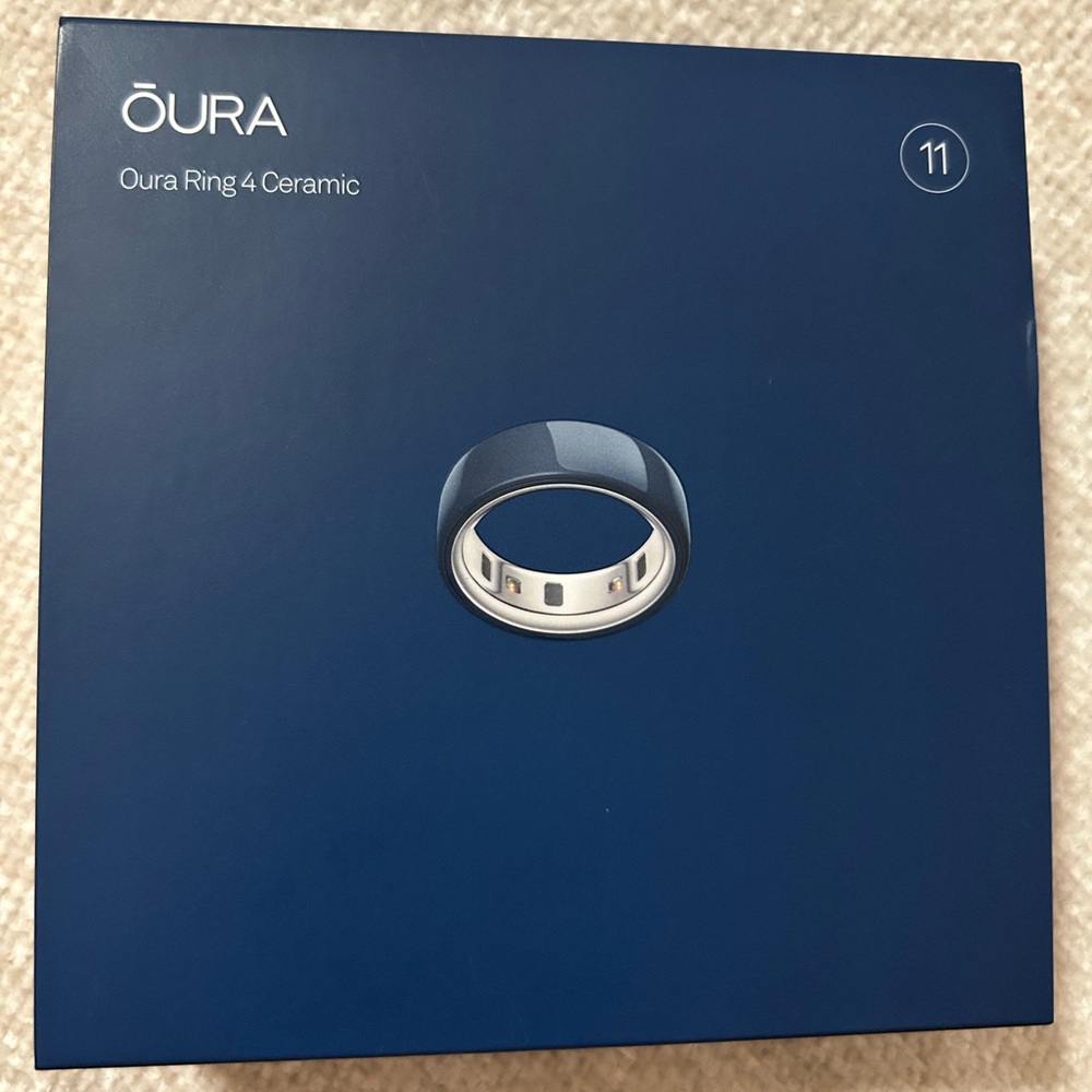 Oura Ring 4 Ceramic in Midnight (Blue) Size 11